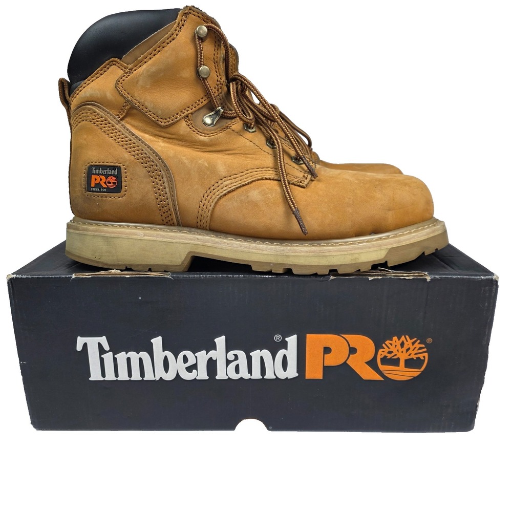 Timberland Pro Men's Pit Boss Steel Toe Work Boots 33031 Black 10.5 w/Box